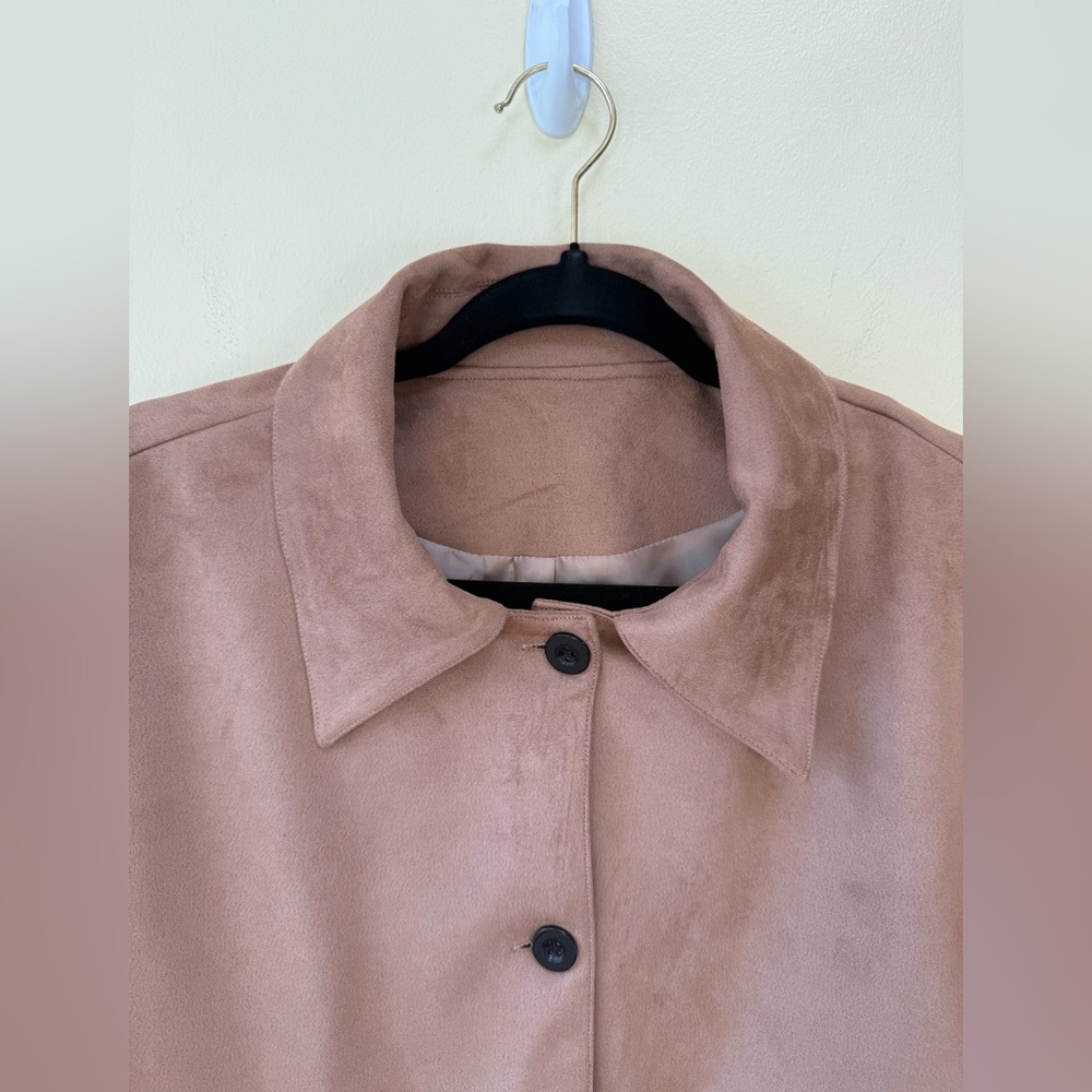 Suede Button-Through Jacket - Picture 3 of 5